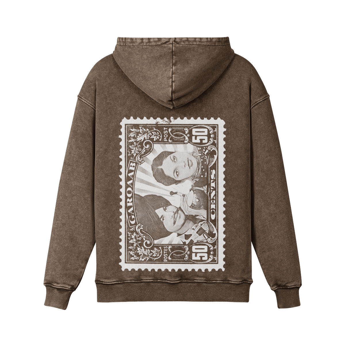 Chamkila Postage Oversized Hoodie Brown