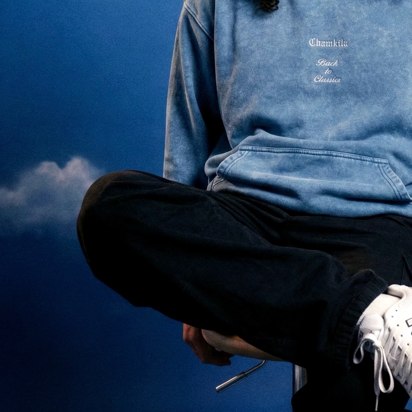 Chamkila Postage Oversized Hoodie Blue