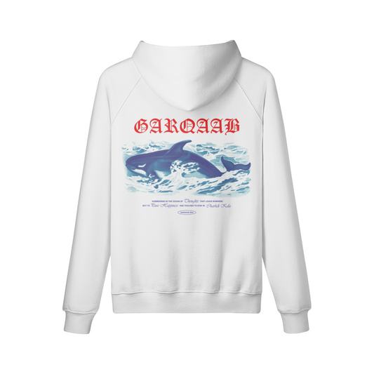 Garqaab Crew Fleece-Lined Hoodie White