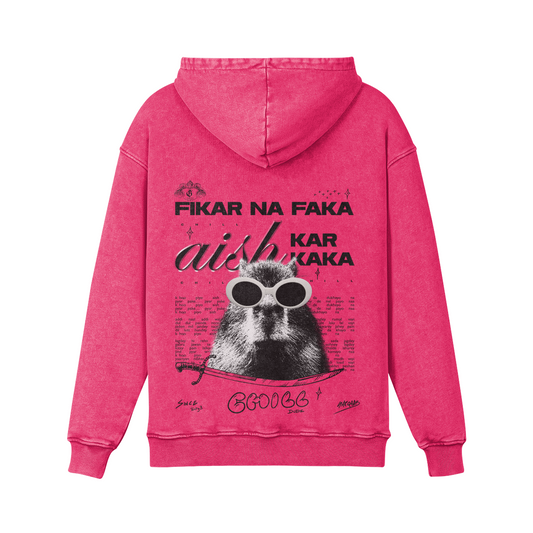 Fikar na Faka Oversized Hoodie Pink/Blue