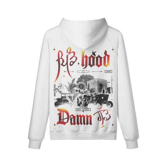 Pind Hood Damn Good Fleece Hoodie White